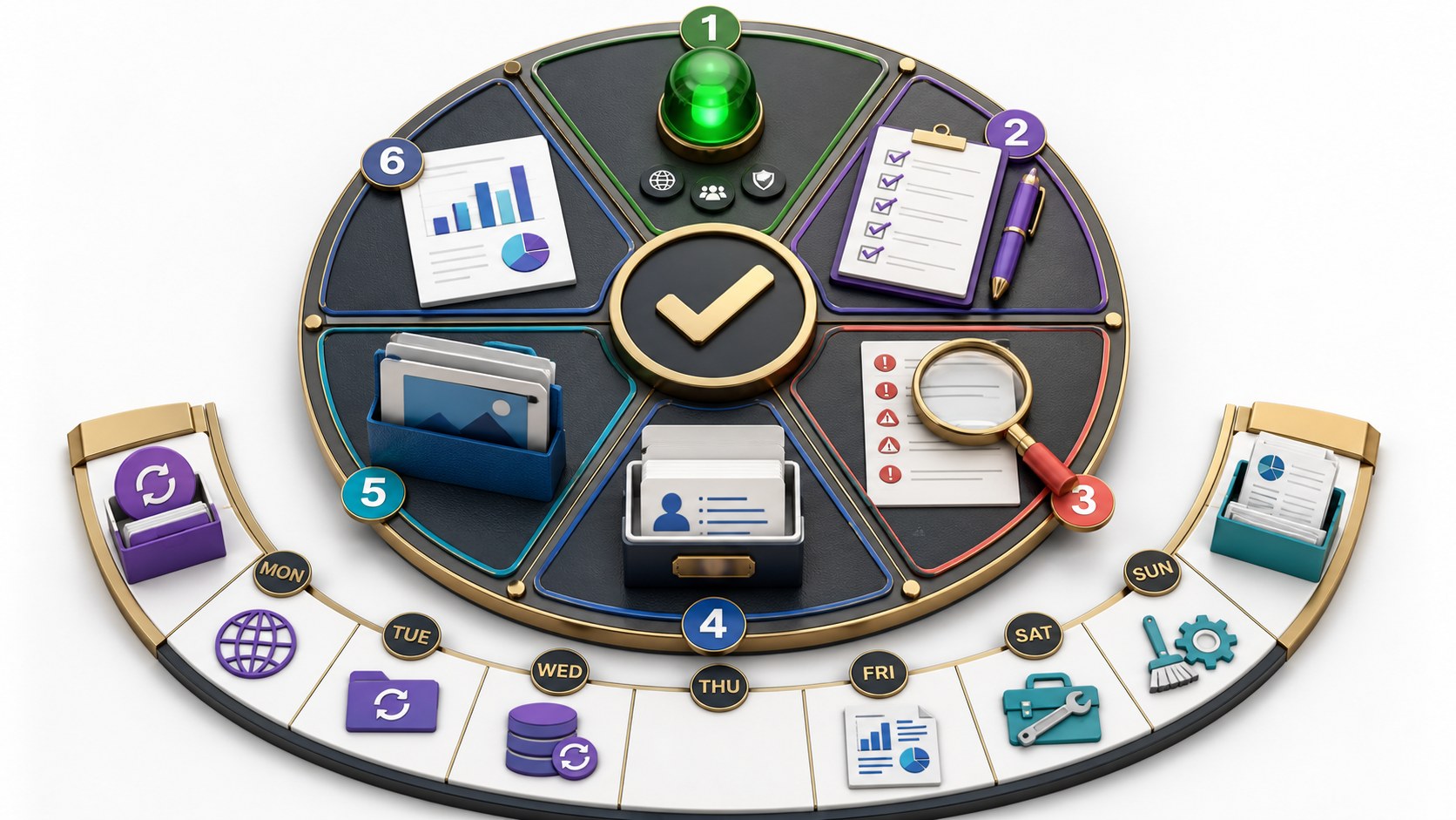 Daily and weekly review cycle for managing multiple Instagram client accounts